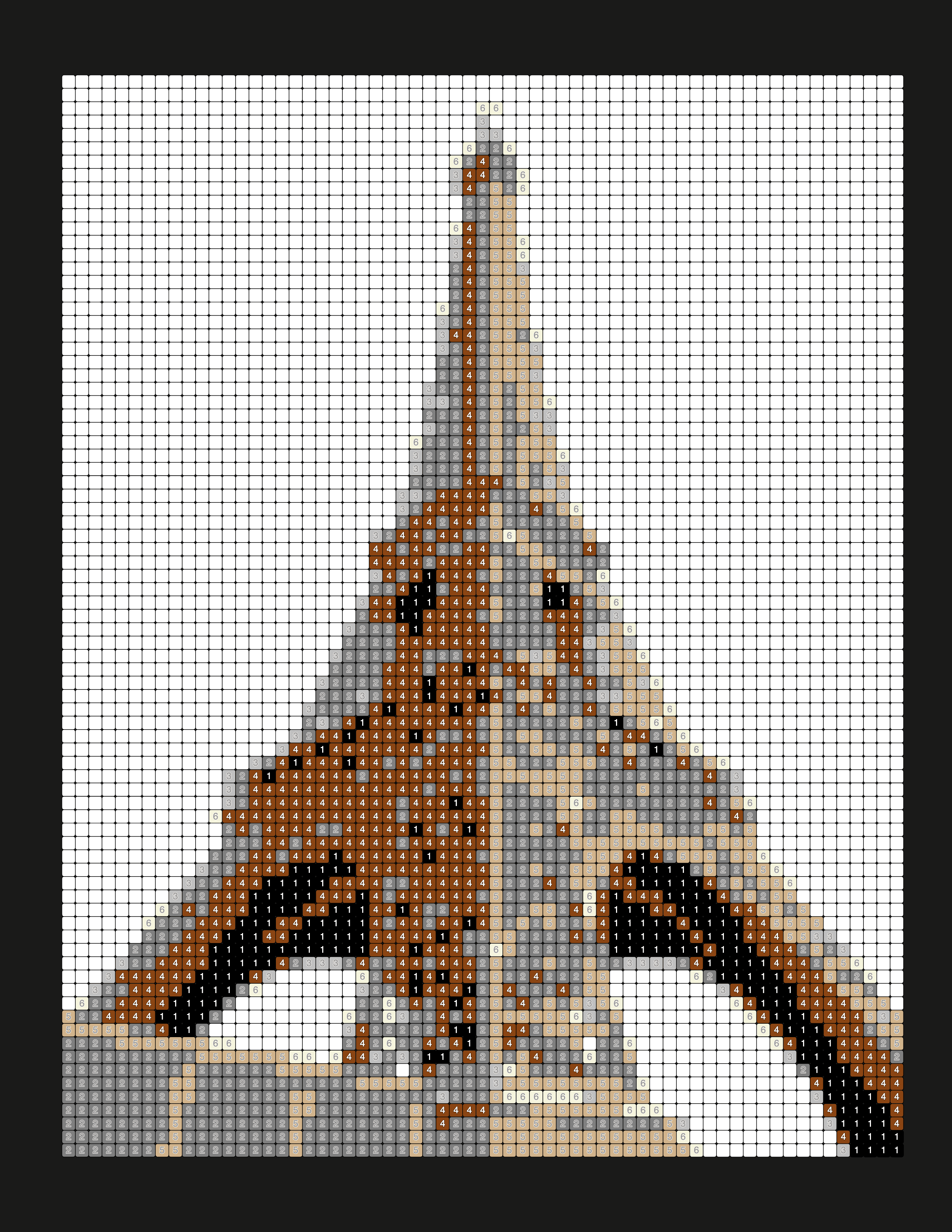 Building photo converted into a color-by-number coloring page