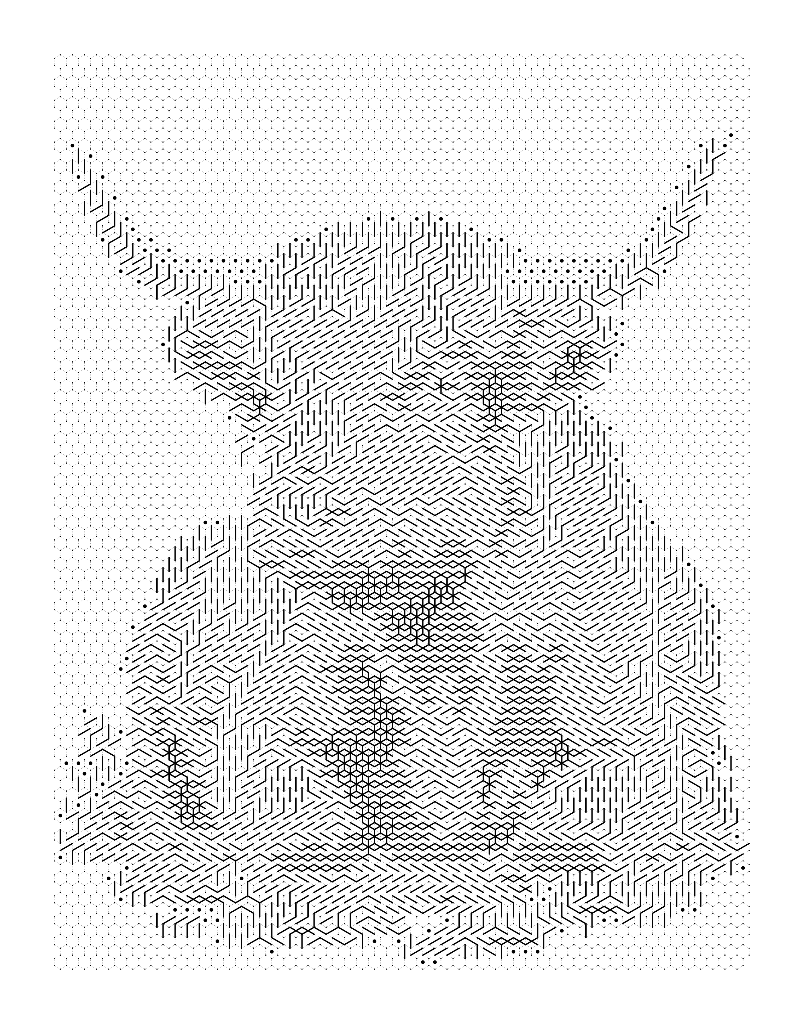 Colored Highland Cow coloring page example