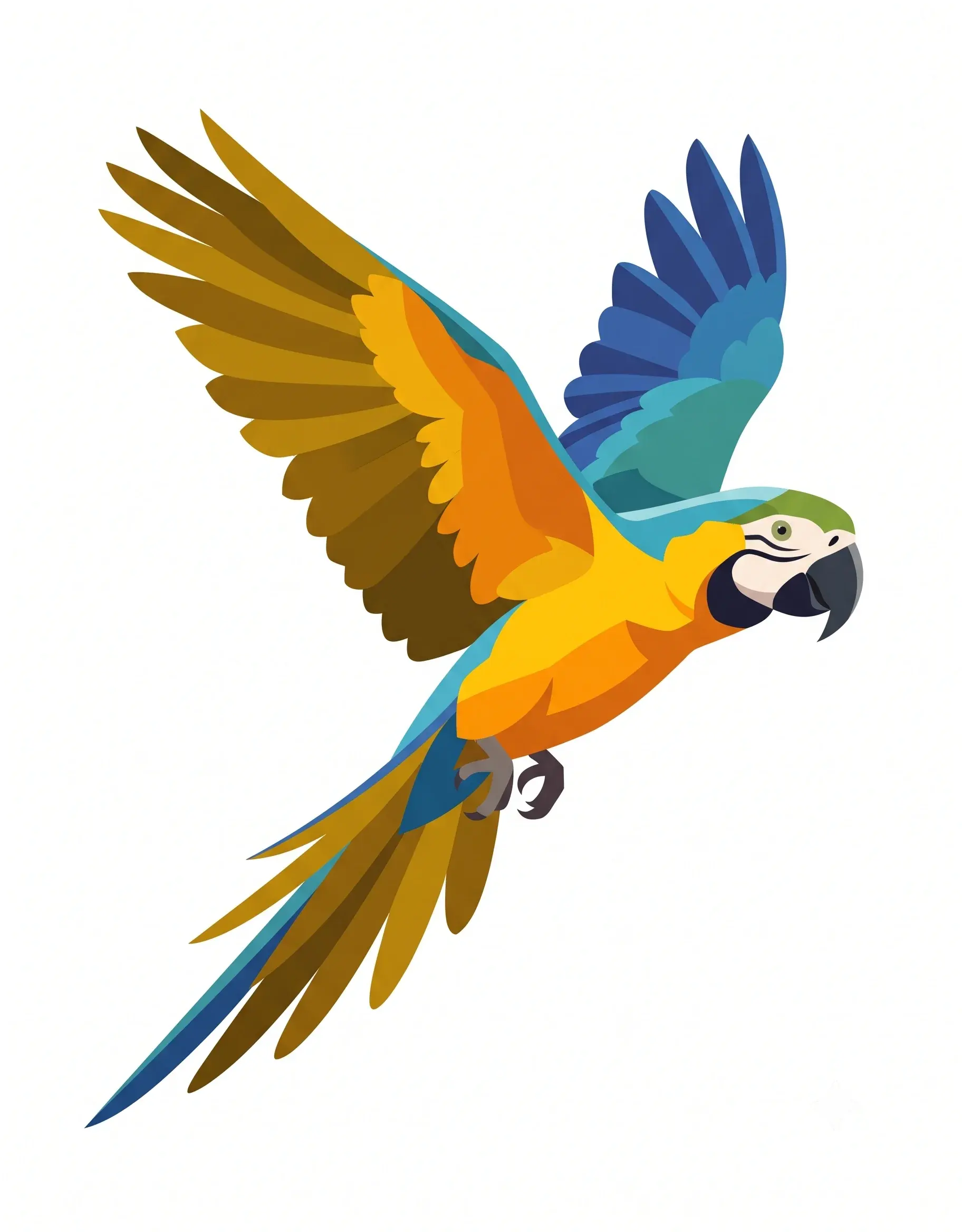 Original macaw illustration