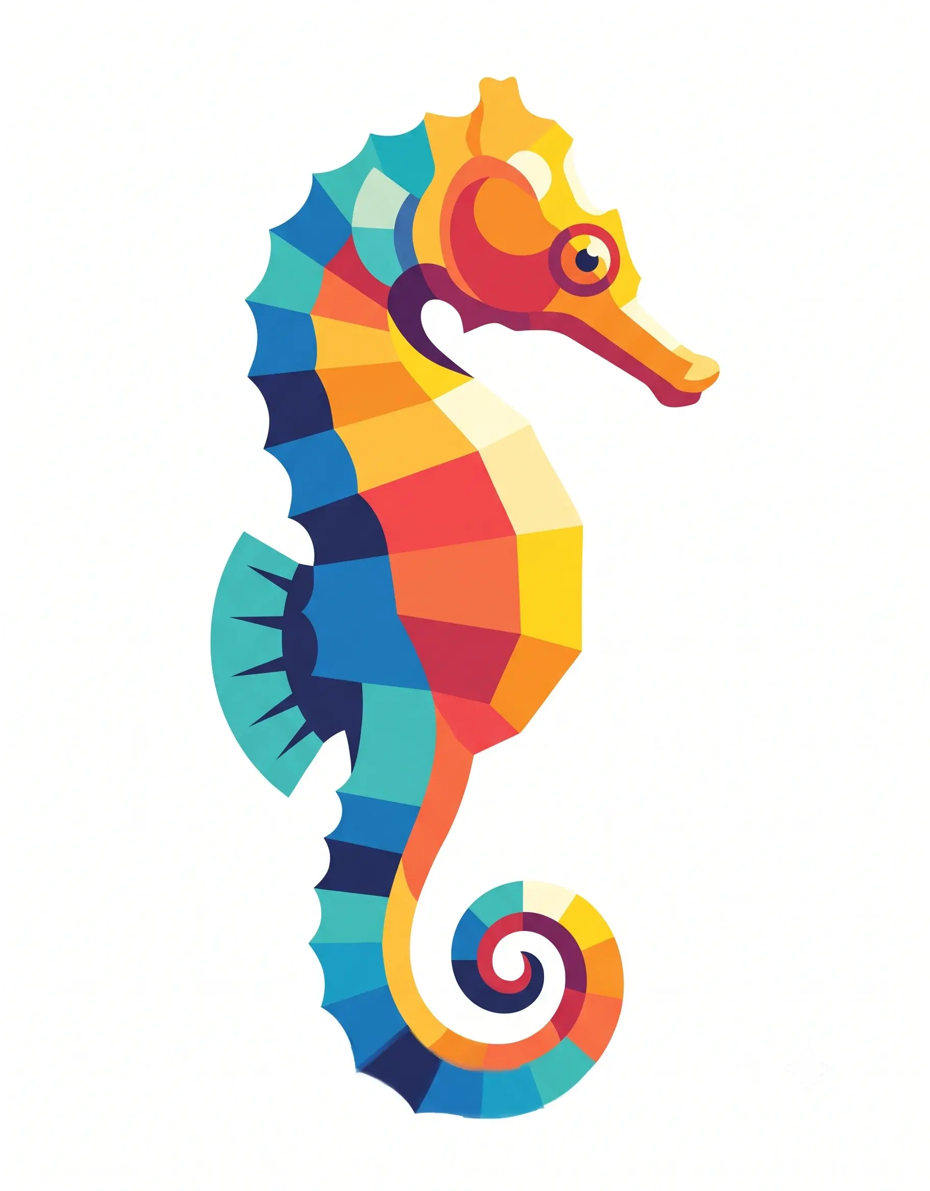 Original seahorse illustration