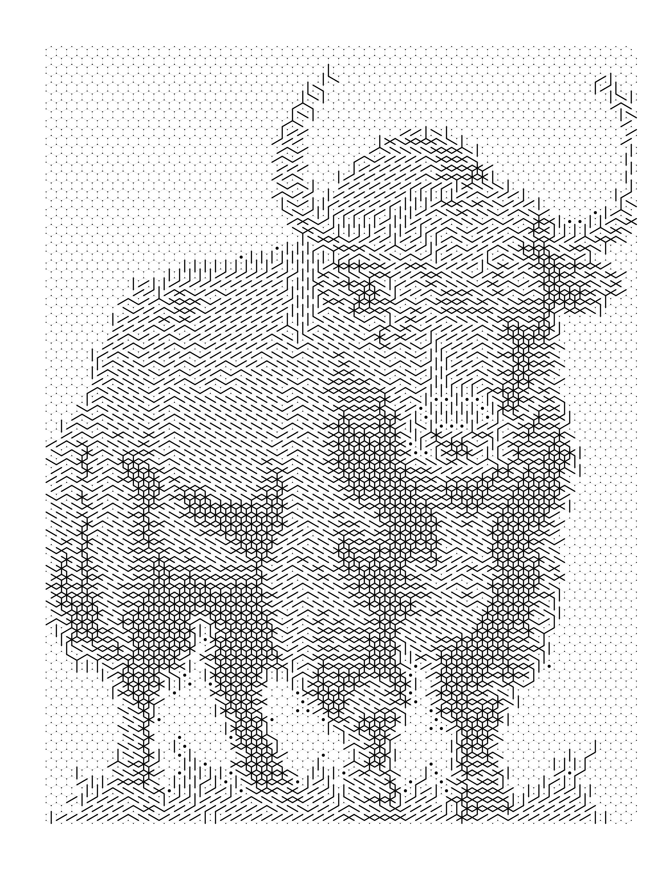 Colored Yak coloring page example