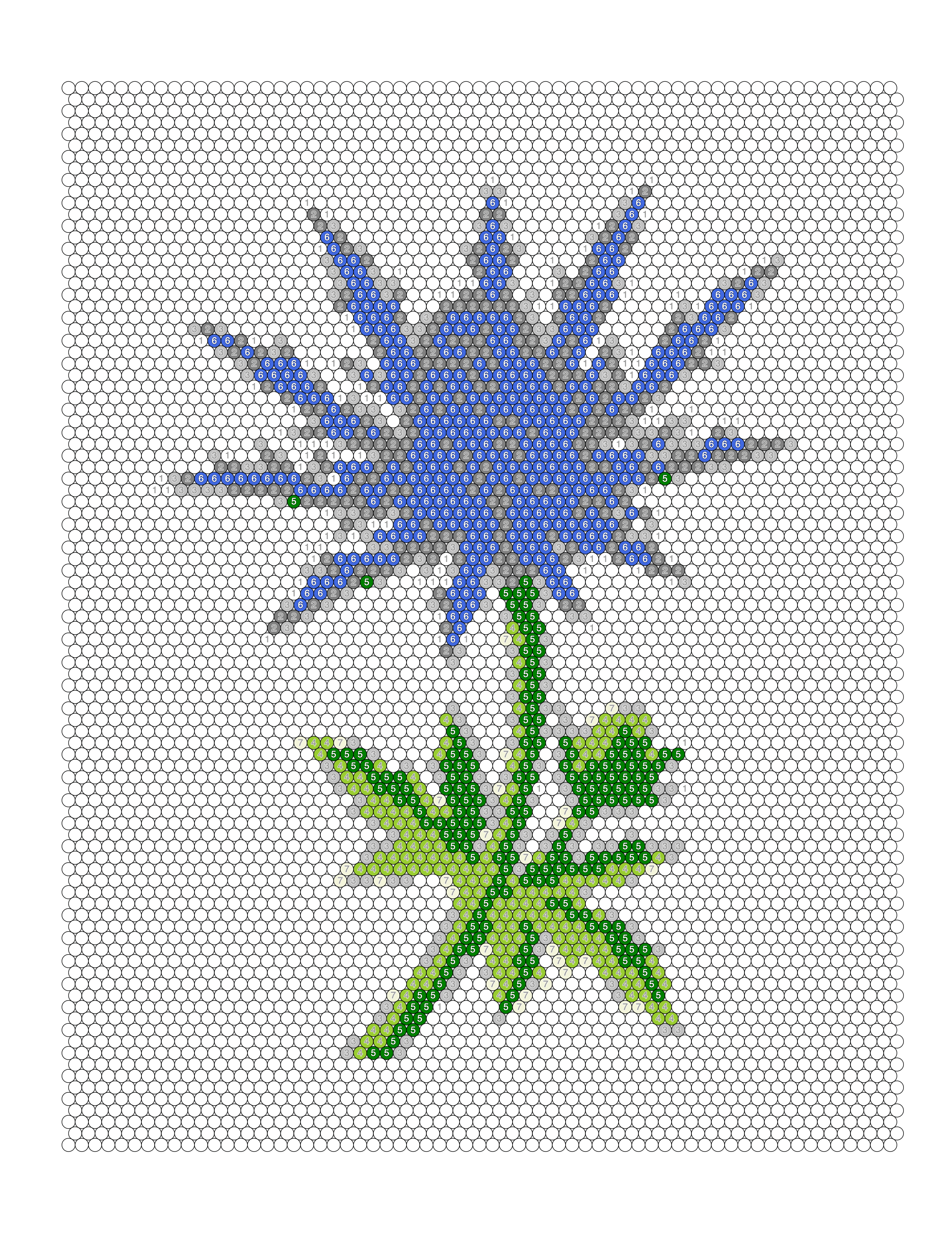 Colored Sea Holly Flower coloring page example
