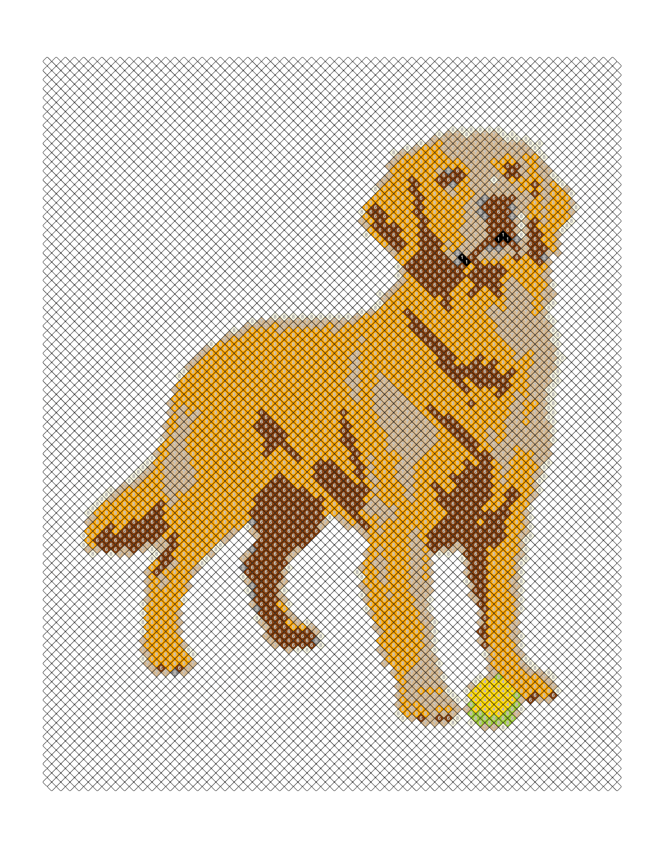 Colored Golden Retriever coloring page