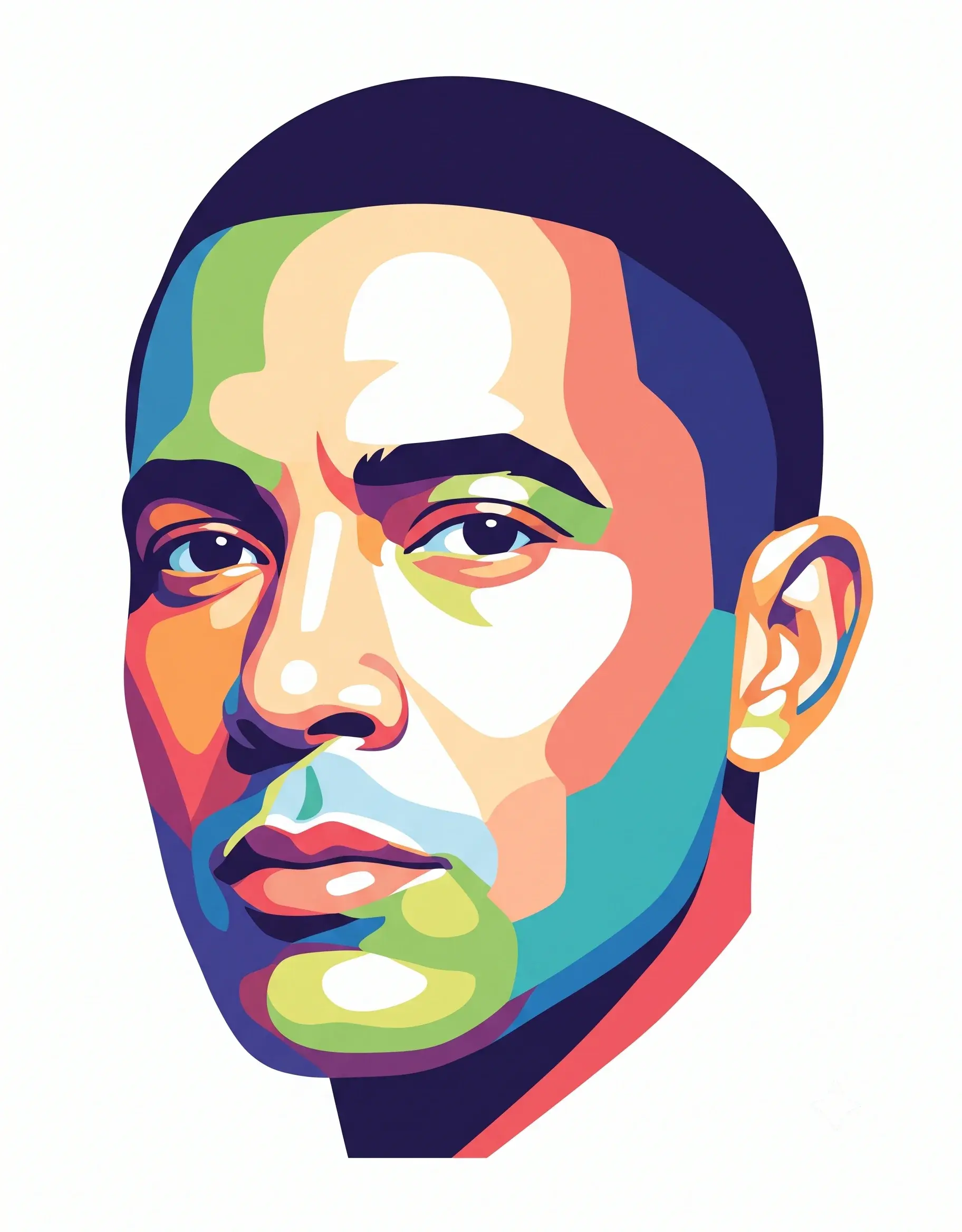 Original man portrait illustration