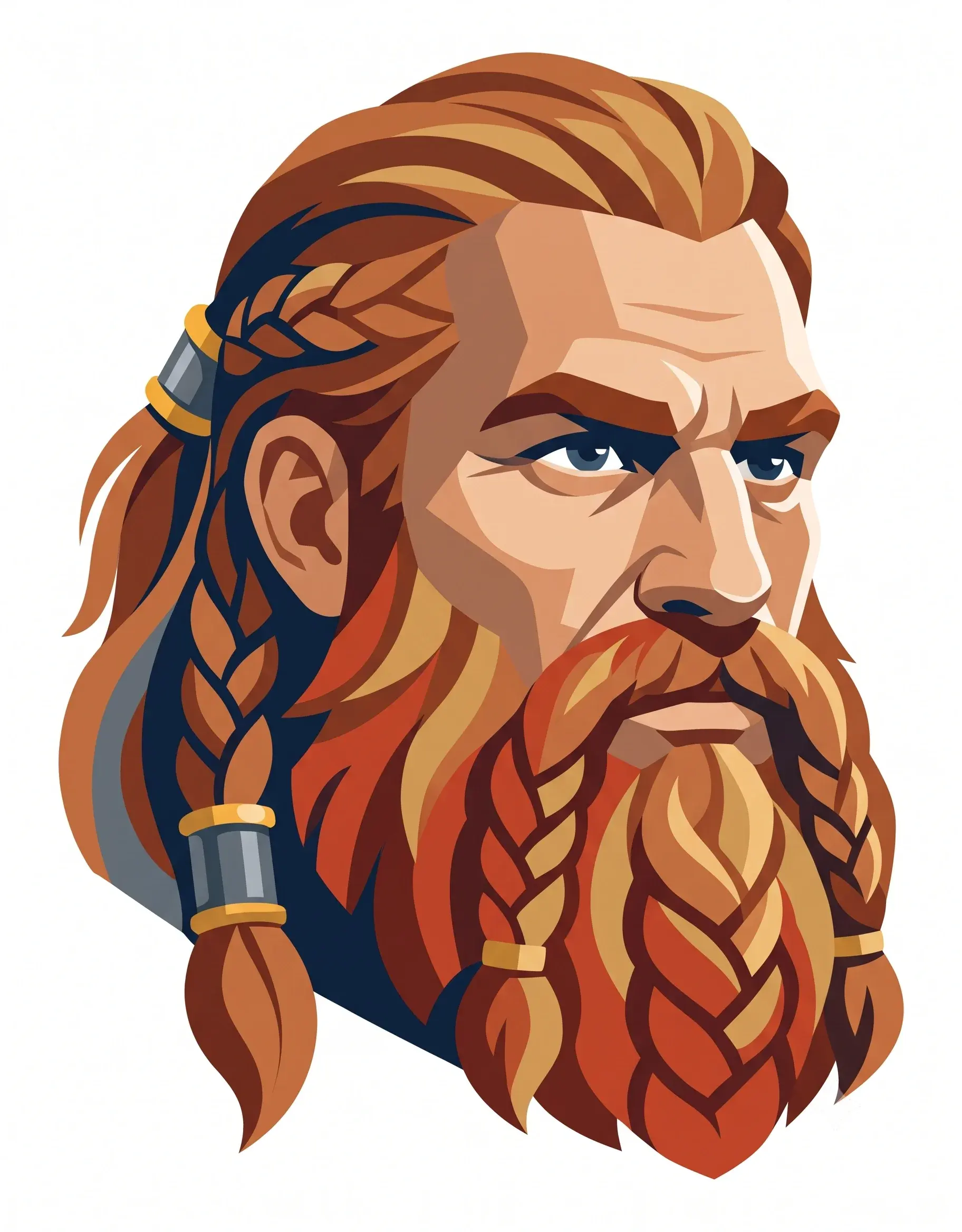 Original viking portrait illustration