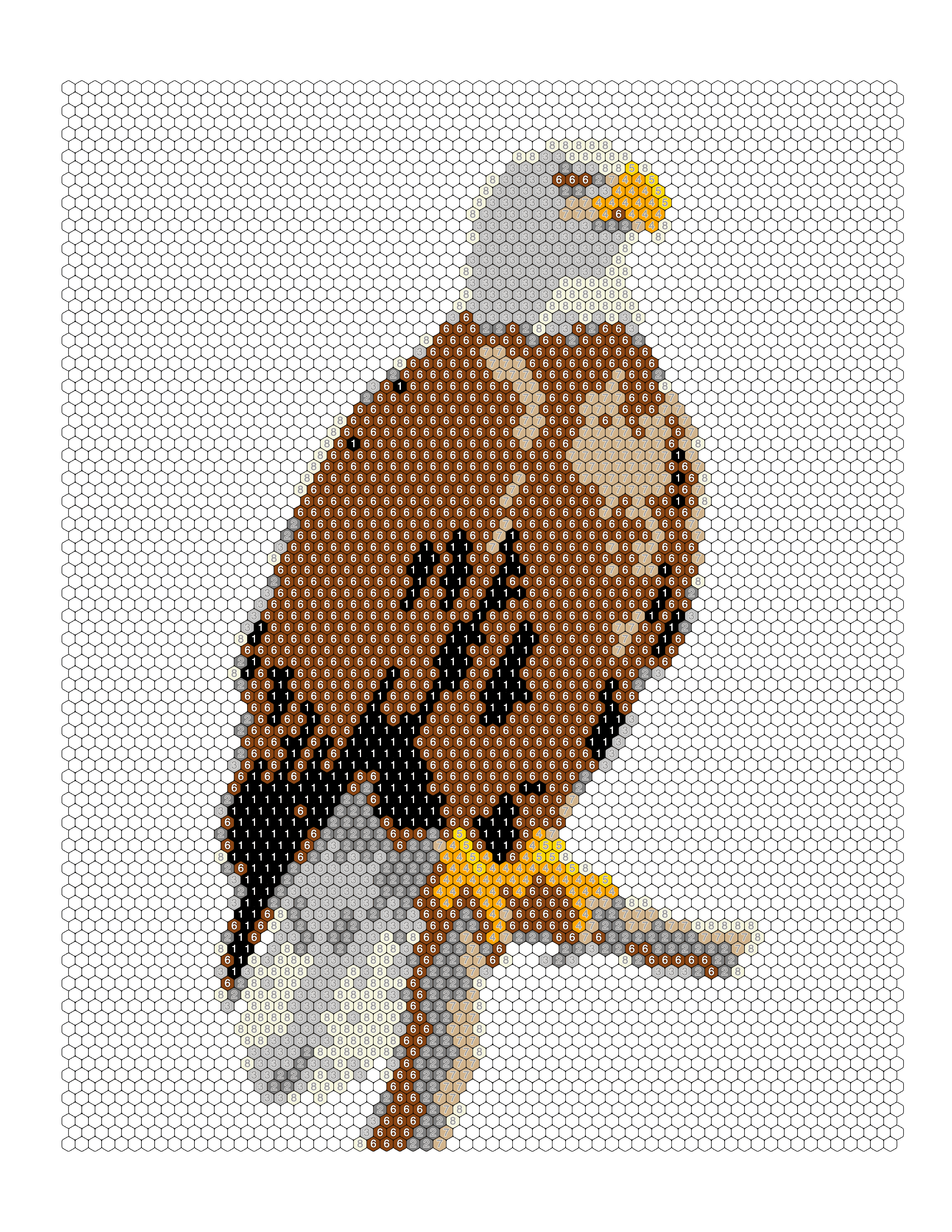 Colored Bald Eagle coloring page example
