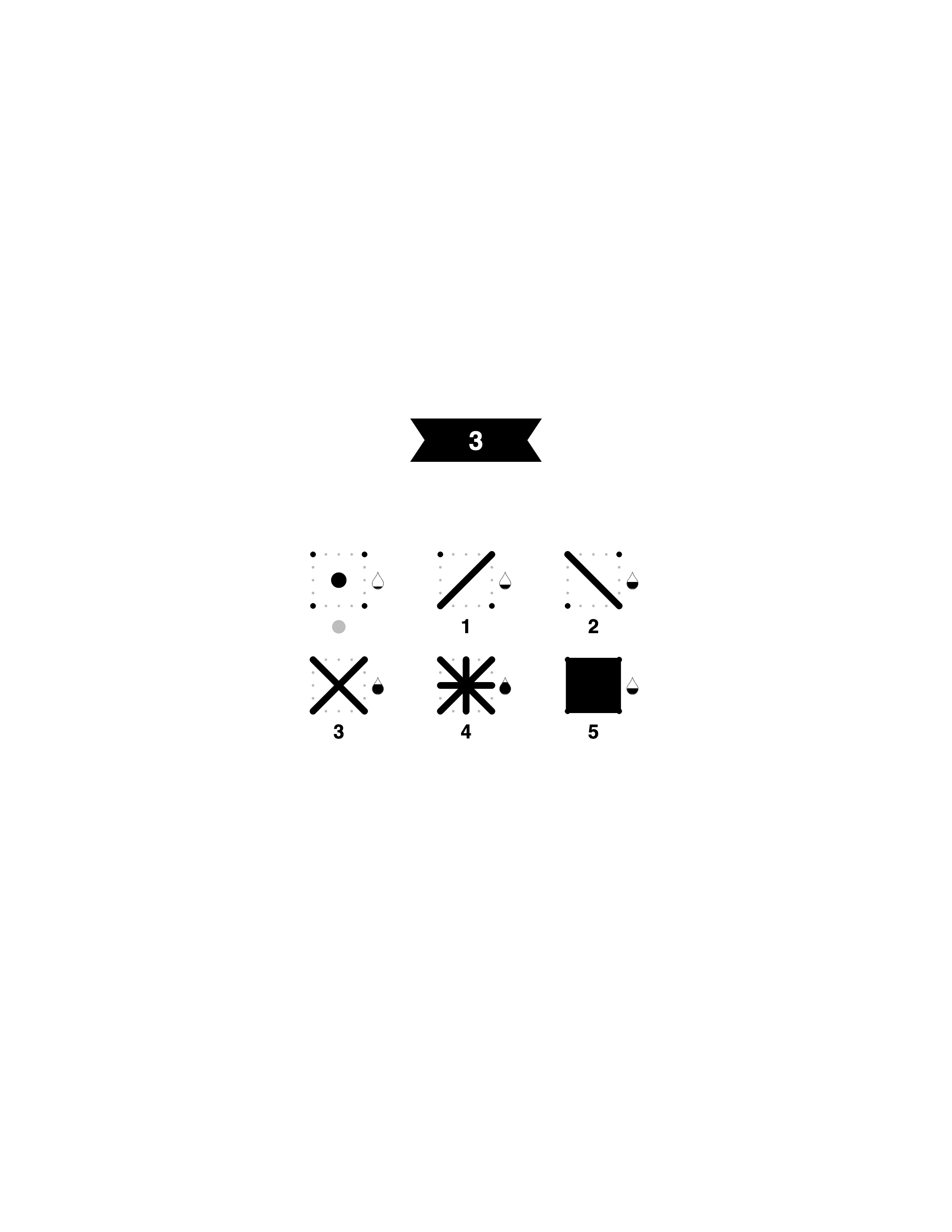 Shark monochrome color by number — shade palette legend