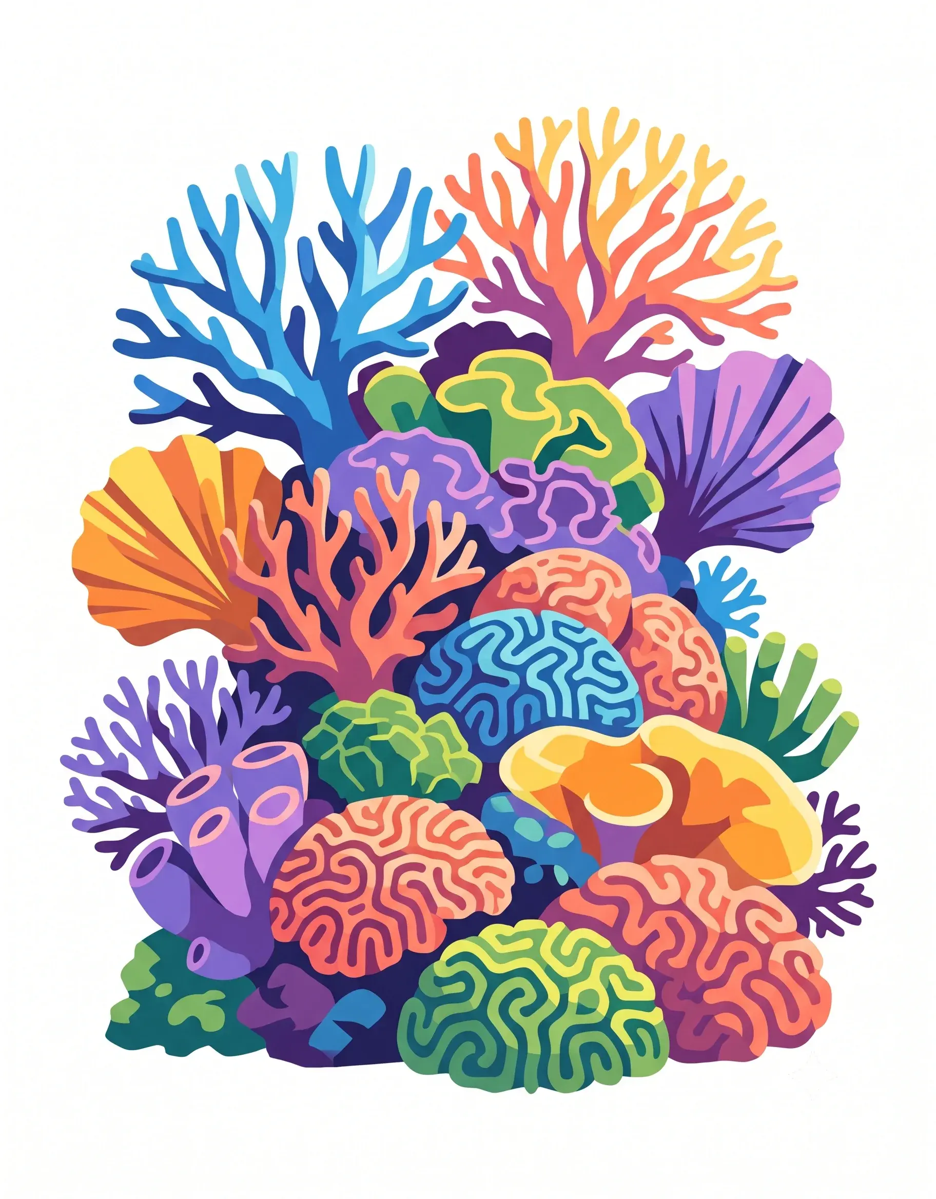 Original coral reef illustration