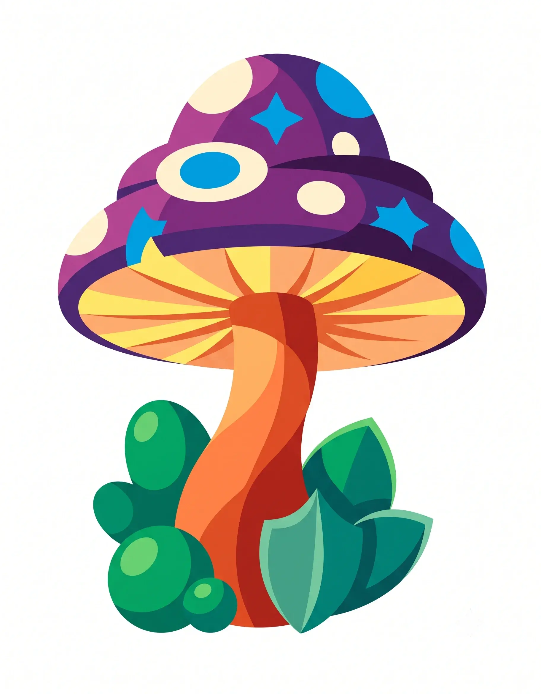 Original mushroom illustration